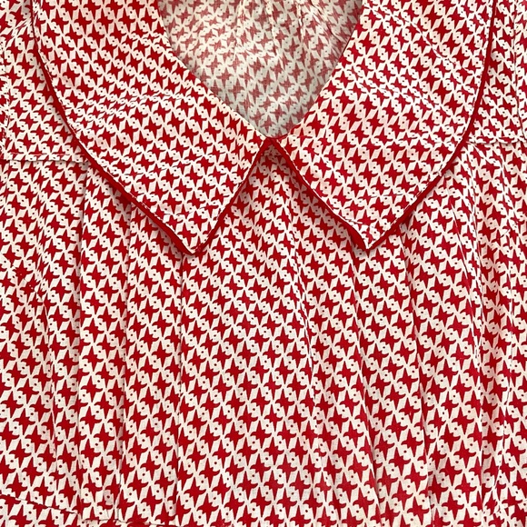 Vintage 1930s red and white cotton day dress! - Picture 3 of 9